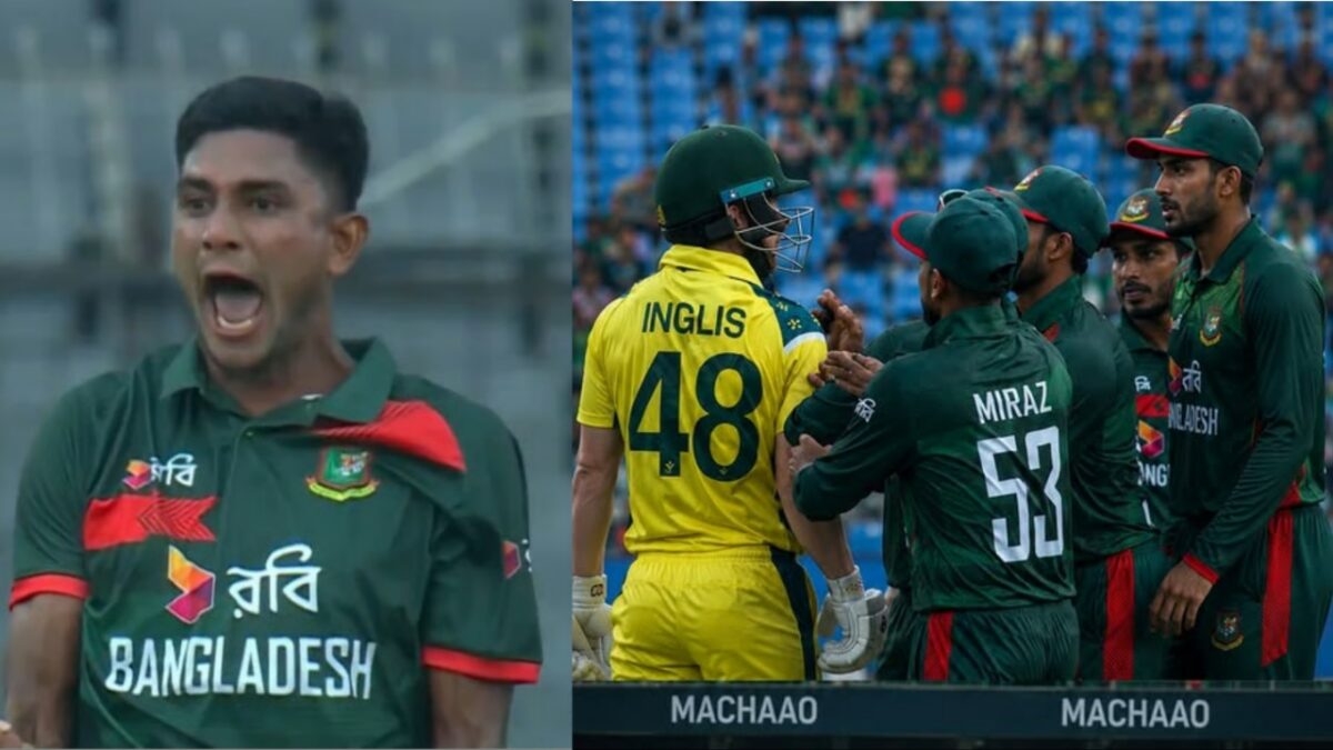 BAN vs AUS Nahid Rana and Josh Inglis