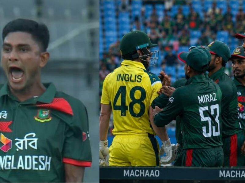 BAN vs AUS Nahid Rana and Josh Inglis