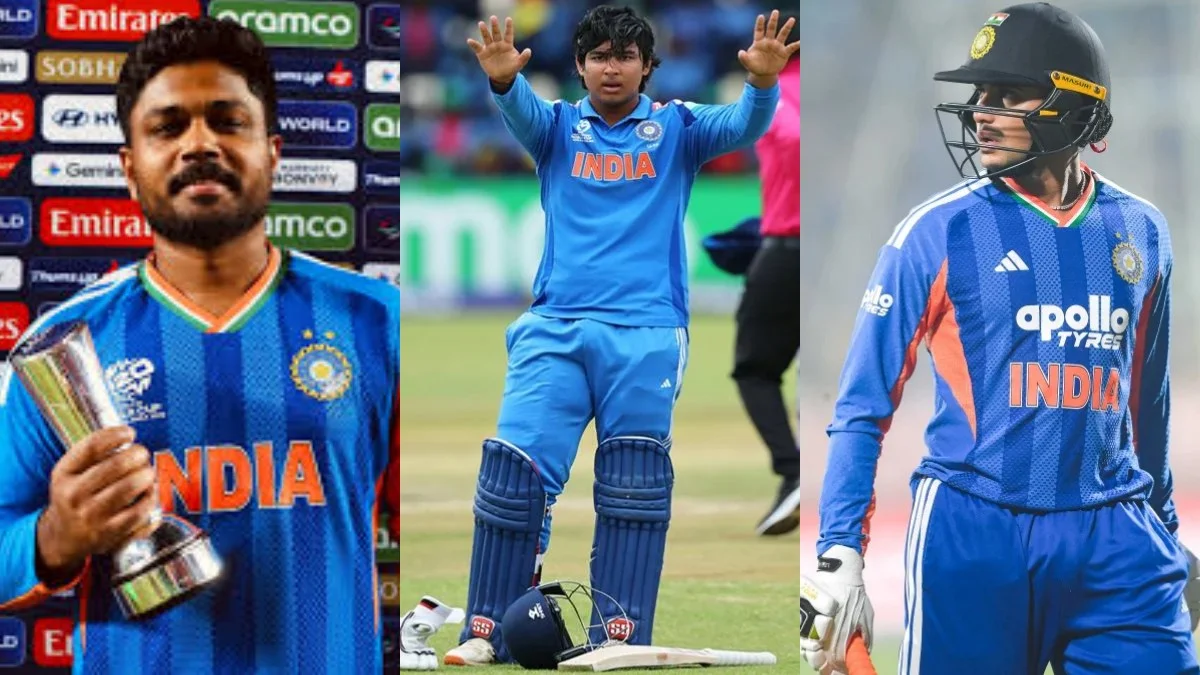 Vaibhav Sooryavanshi Abhishek Sharma and Sanju Samson