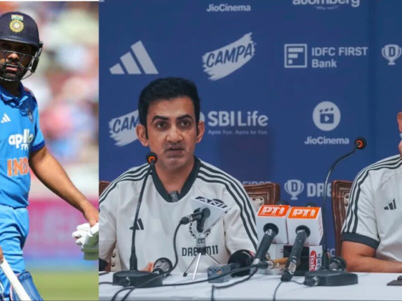 Rohit Sharma Gautam Gambhir and Ajit Agarkar