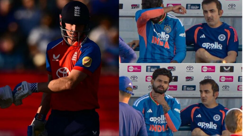 लगातार 5 टी20 मैचों में मिली हार के बाद गौतम गंभीर और श्रेयस अय्यर के बीच हुई बहस? डगआउट से आई तस्वीर लगातार 5 टी20 मैचों में मिली हार के बाद गौतम गंभीर और श्रेयस अय्यर के बीच हुई बहस? डगआउट से आई तस्वीर