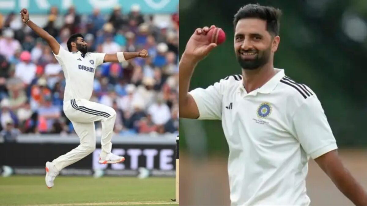 Auqib Nabi Dar and Jasprit Bumrah