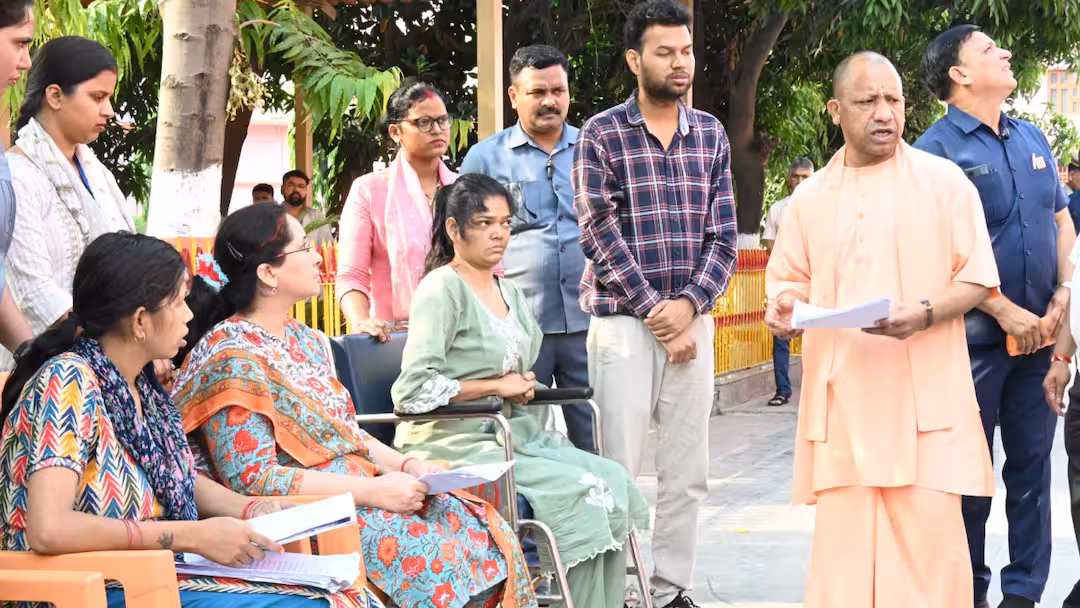 Yogi Adityanath in Janta Darshan Lucknow
