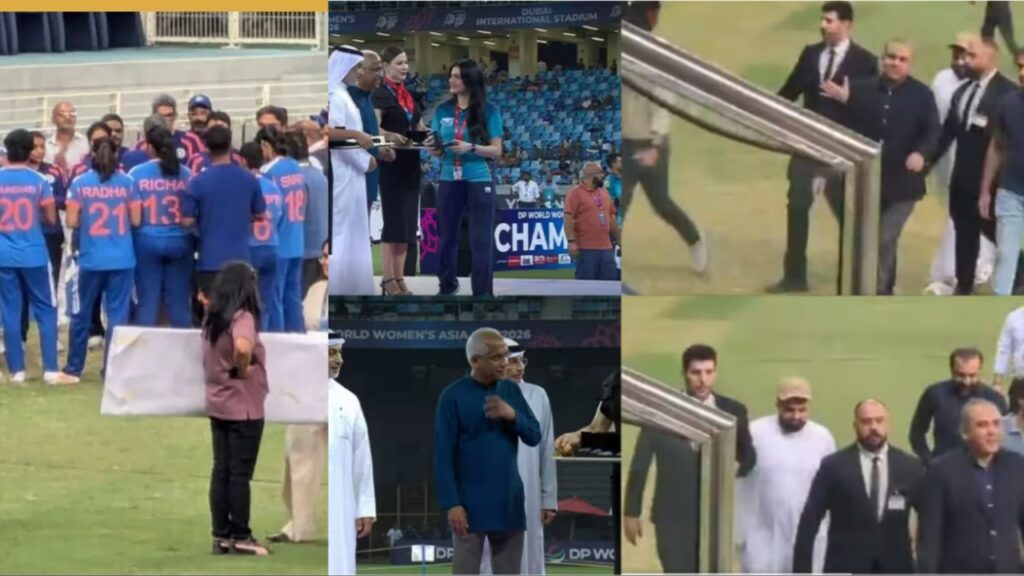 भारत ने फिर की पाकिस्तान की बेइज्जती, हरमनप्रीत कौर ने मोहसिन नकवी से ट्रॉफी लेने से किया इनकार, स्टेज पर खड़े रहे पाकिस्तान के गृहमंत्री भारत ने फिर की पाकिस्तान की बेइज्जती, हरमनप्रीत कौर ने मोहसिन नकवी से ट्रॉफी लेने से किया इनकार, स्टेज पर खड़े रहे पाकिस्तान के गृहमंत्री