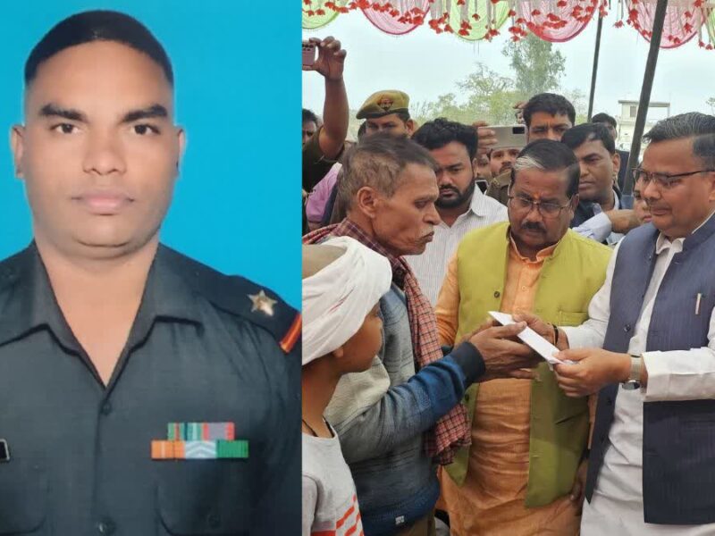 शहीद सुनील कुमार के परिवार से मिले सीएम योगी, वीरता और बलिदान को किया नमन