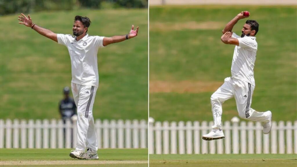 Duleep Trophy: मोहम्मद शमी और मुकेश कुमार का कहर, सेमीफाइनल में 12 विकेट लेकर मचाई सनसनी Duleep Trophy: मोहम्मद शमी और मुकेश कुमार का कहर, सेमीफाइनल में 12 विकेट लेकर मचाई सनसनी