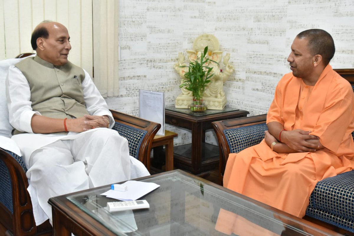 CM Yogi Adityanath and Rajnath Singh