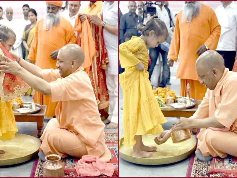 गोरखनाथ मंदिर में नवमी की तिथि पर सोमवार पूर्वाह्न सीएम योगी करेंगे कन्या पूजन