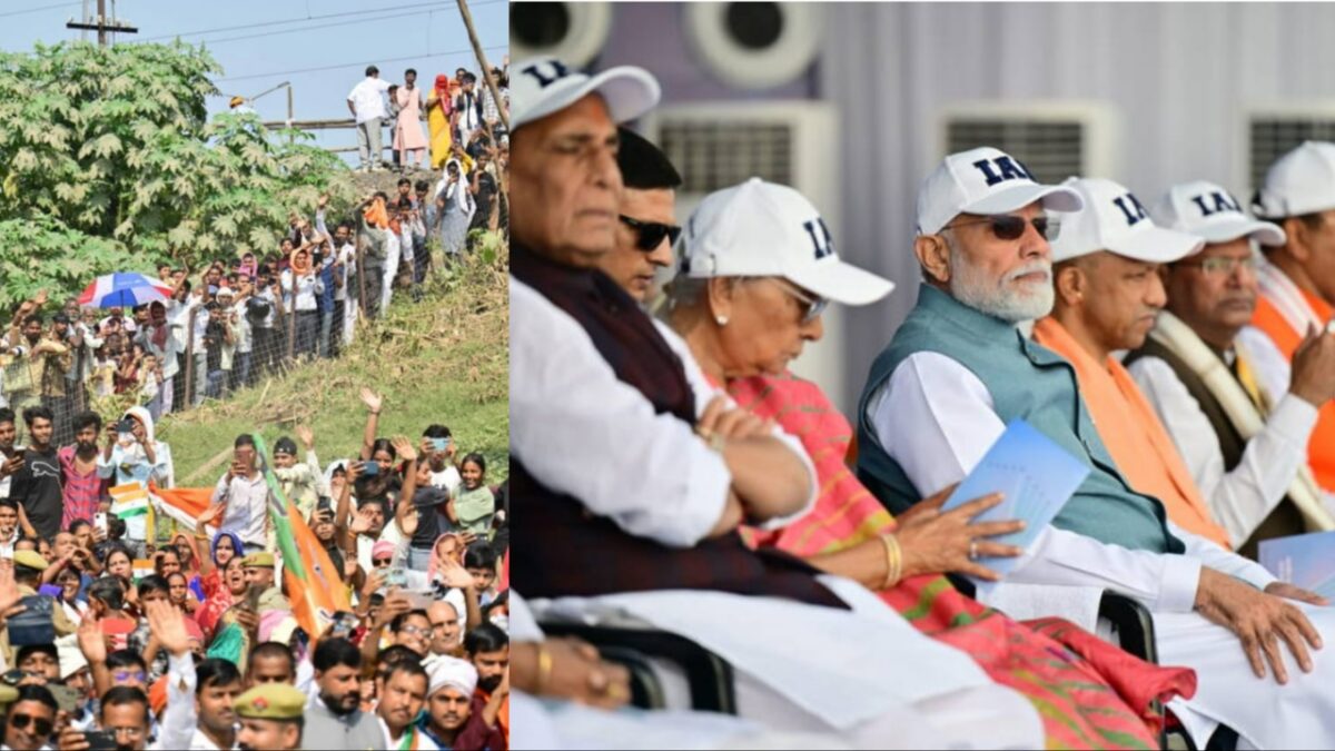 CM Yogi Adityanath PM Modi Air Show