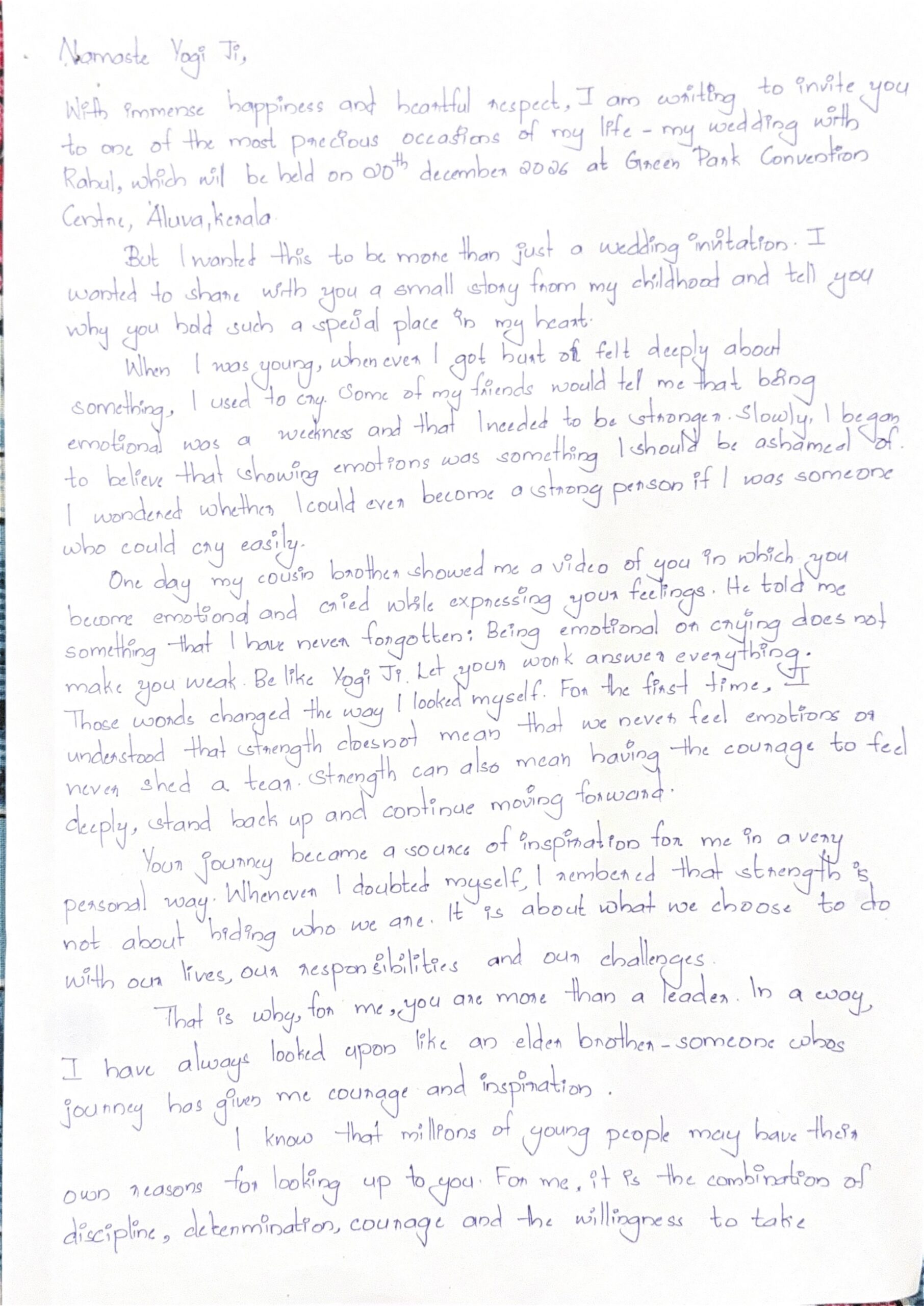 Letter to CM Yogi
